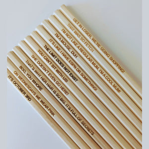 Movie/TV Quote Pencils - My Family Rulers