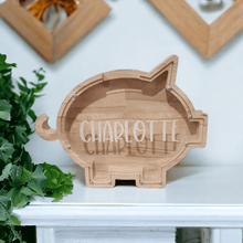 Load image into Gallery viewer, Wooden Money Box- Piggy Bank Money Box