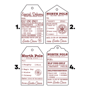 Santa Claus Gift Tag - Pre-Filled - My Family Rulers