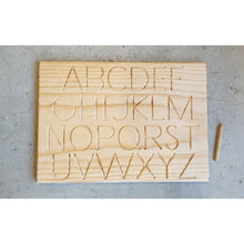 Load image into Gallery viewer, Wooden Alphabet Tracing Board - My Family Rulers