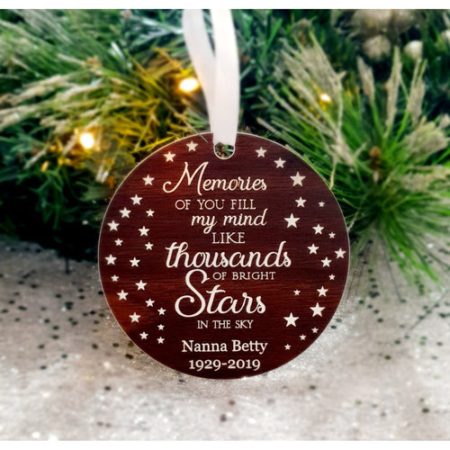 Remembrance Memory Star Bauble - My Family Rulers