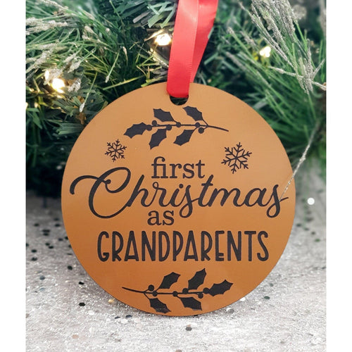 Grandparents First Christmas Bauble - My Family Rulers