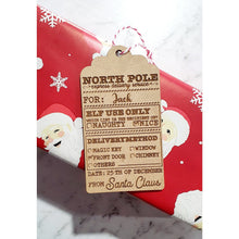 Load image into Gallery viewer, Santa Claus Gift Tag - Pre-Filled - My Family Rulers