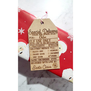 Santa Claus Gift Tag - Pre-Filled - My Family Rulers