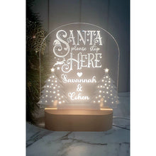 Load image into Gallery viewer, Santa Stop Here LED Night Light - My Family Rulers