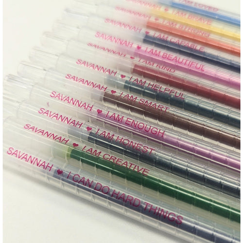 Affirmation Personalised Twist Crayons - My Family Rulers