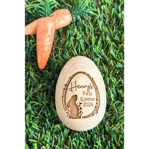 Personalised First Easter Wooden Egg - My Family Rulers