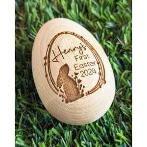 Personalised First Easter Wooden Egg - My Family Rulers