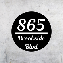 Load image into Gallery viewer, Circle Personalised House Number - All sizes