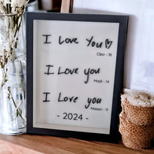 Load image into Gallery viewer, I Love You Handwriting 3D Sign