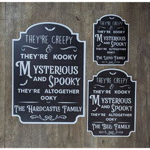 Load image into Gallery viewer, Halloween Family Sign - Mysterious an Spooky - My Family Rulers