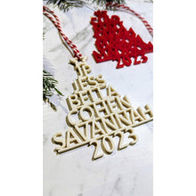 Load image into Gallery viewer, Family Name Christmas Tree Bauble - My Family Rulers