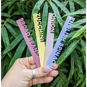 Acrylic Herb + Vegetable Garden Markers - My Family Rulers