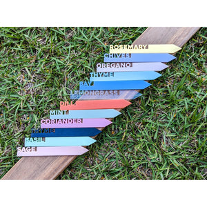 Acrylic Herb + Vegetable Garden Markers - My Family Rulers