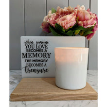 Load image into Gallery viewer, This Candle Burns Memory Plaque + Stand - My Family Rulers