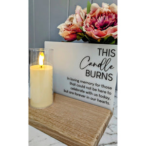 This Candle Burns Memory Plaque + Stand - My Family Rulers
