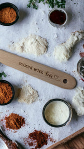 mixed with love wooden spoon
