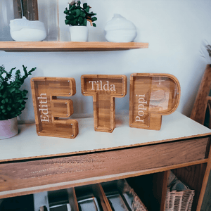 Wooden Money Box - My Family Rulers