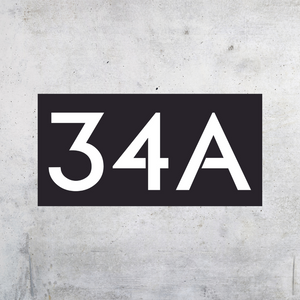 Small Personalised House Number - 200mm x 100mm