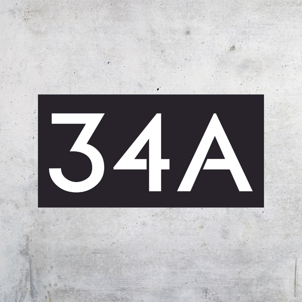 Small Personalised House Number - 200mm x 100mm