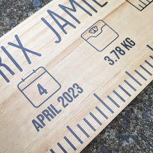 Load image into Gallery viewer, Mini Birth Ruler - UV Printed - My Family Rulers