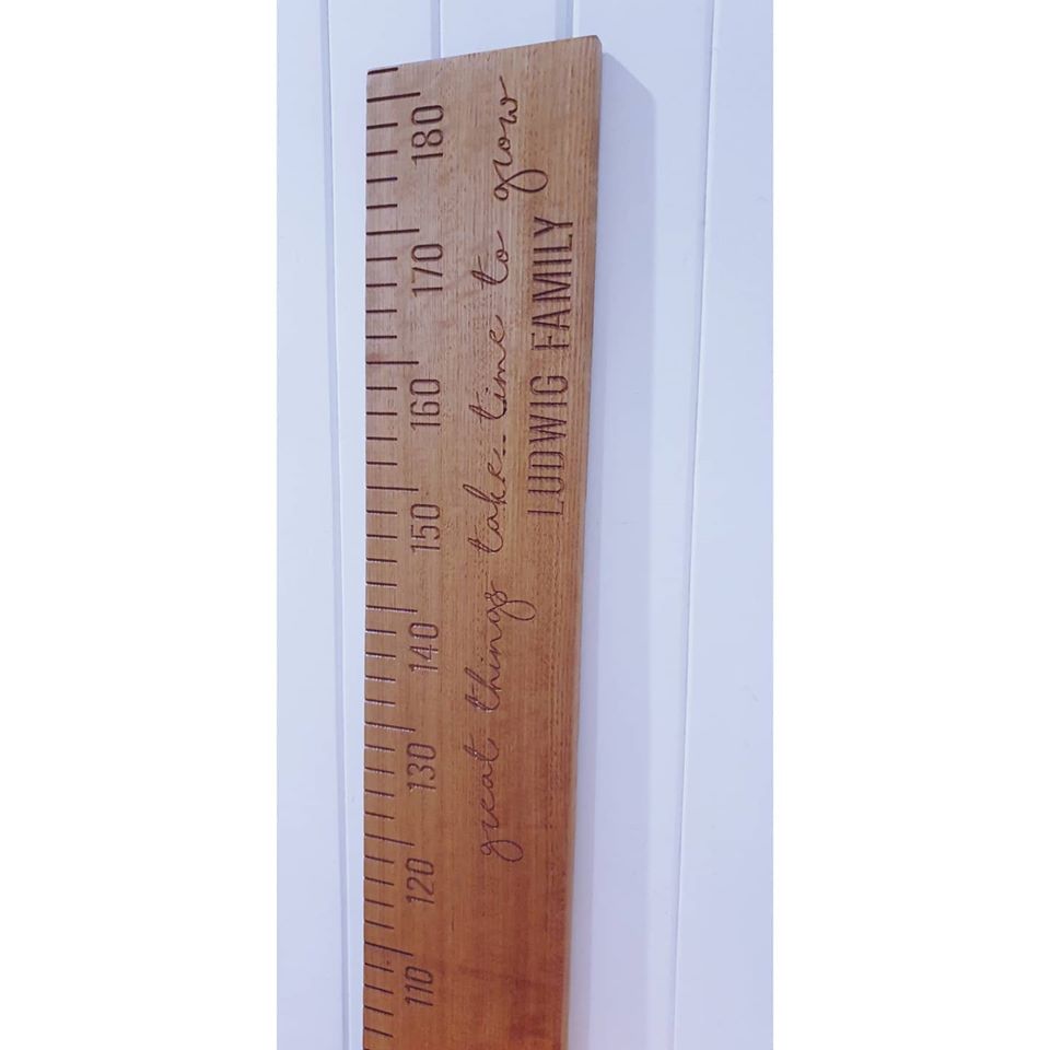 Personalised Tasmanian Oak Wooden Height Chart Ruler – Engraved | My ...