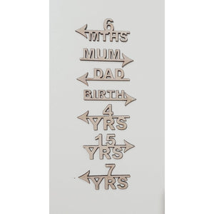 Wooden Milestone Markers - My Family Rulers