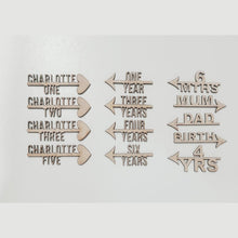 Load image into Gallery viewer, Wooden Milestone Markers - My Family Rulers