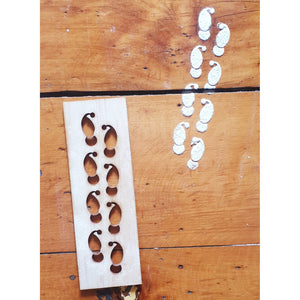 Christmas Time Footprints - My Family Rulers