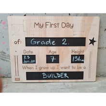 Load image into Gallery viewer, First Day of School Sign Reversible - My Family Rulers