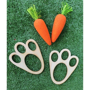 Easter Bunny Footprint Stencil - My Family Rulers