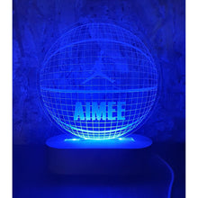 Load image into Gallery viewer, Personalised LED Night Light - Basketball - My Family Rulers
