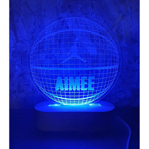 Personalised LED Night Light - Basketball - My Family Rulers
