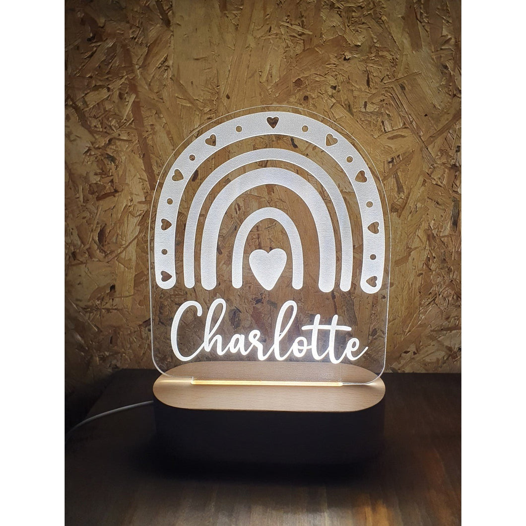 Personalised LED Night Light - Rainbow - My Family Rulers