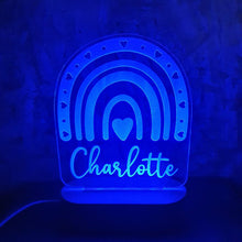 Load image into Gallery viewer, Personalised LED Night Light - Rainbow - My Family Rulers