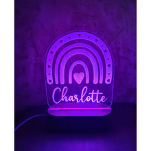Load image into Gallery viewer, Personalised LED Night Light - Rainbow - My Family Rulers