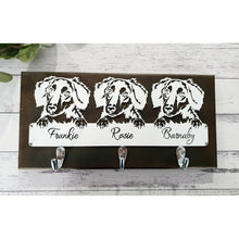Load image into Gallery viewer, Dog Leash Wall Hanger - Indoor - Double Hook - My Family Rulers