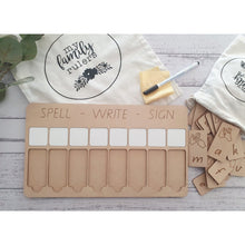 Load image into Gallery viewer, Auslan Alphabet Learning Board - Spell - Write - Sign - My Family Rulers