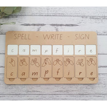 Load image into Gallery viewer, Auslan Alphabet Learning Board - Spell - Write - Sign - My Family Rulers