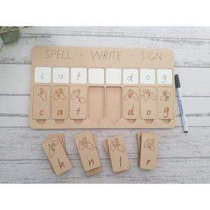 Auslan Alphabet Learning Board - Spell - Write - Sign - My Family Rulers