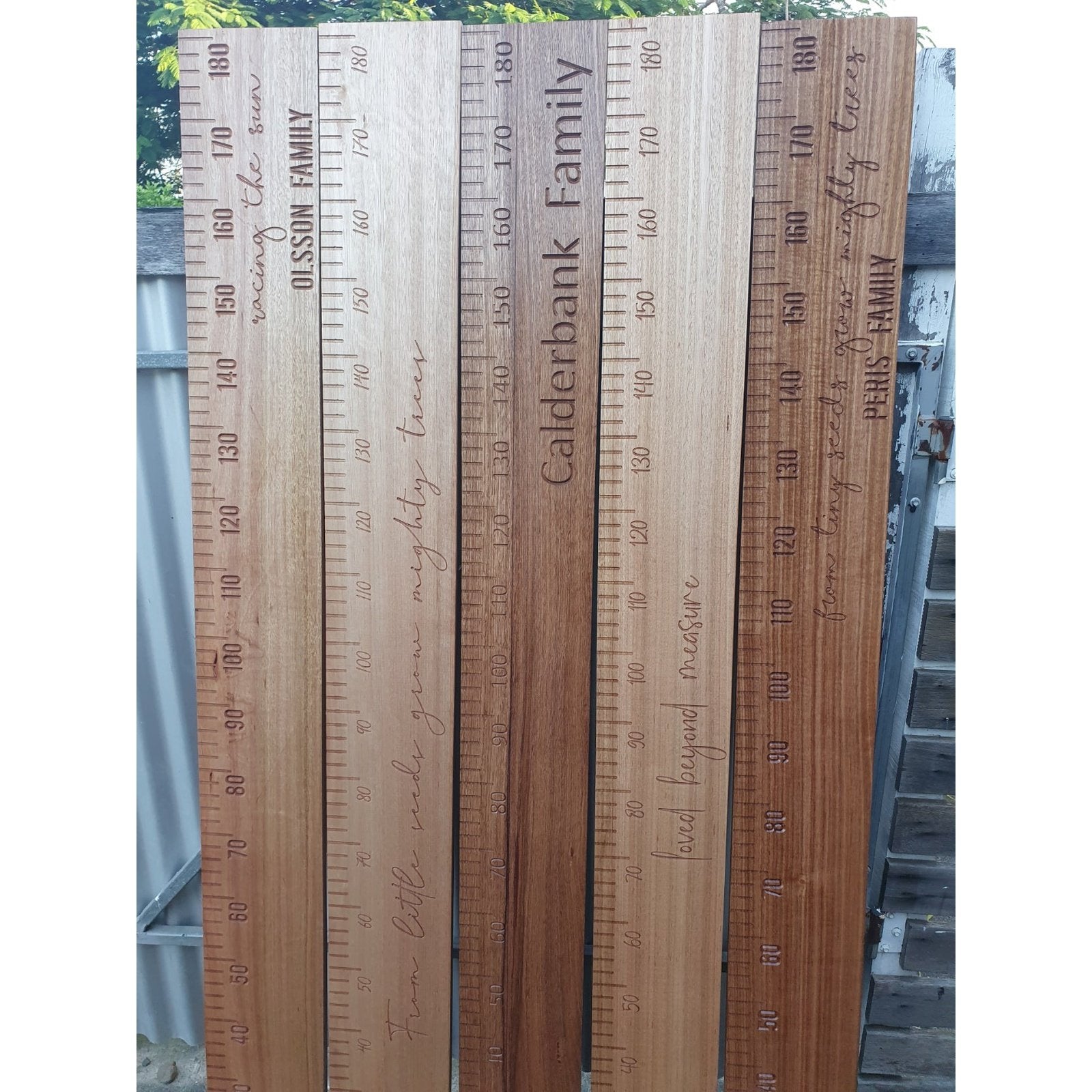 Personalised Tasmanian Oak Wooden Height Chart Ruler – Engraved | My ...