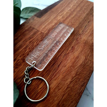 Load image into Gallery viewer, Teacher Gifts - Personalised Mini Ruler Keyring - My Family Rulers