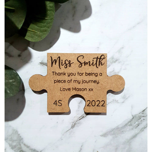 Teacher Gifts - Personalised Puzzle Journey Magnet - My Family Rulers