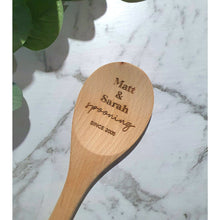 Load image into Gallery viewer, Spooning Since - Wooden Spoon Couples Gift - My Family Rulers