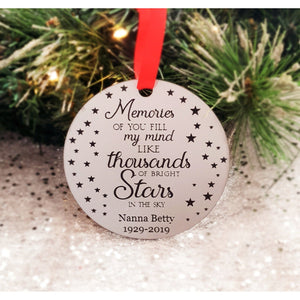 Remembrance Memory Star Bauble - My Family Rulers