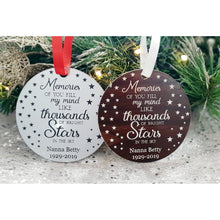 Load image into Gallery viewer, Remembrance Memory Star Bauble - My Family Rulers