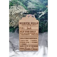 Load image into Gallery viewer, Santa Claus Gift Tag - Pre-Filled - My Family Rulers