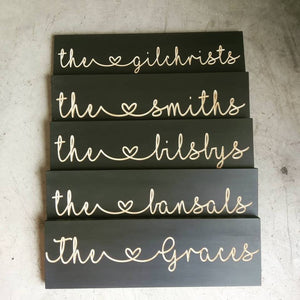 Personalised Name Plaque Sign - My Family Rulers