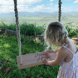 Personalised Wooden Tree Swing - My Family Rulers