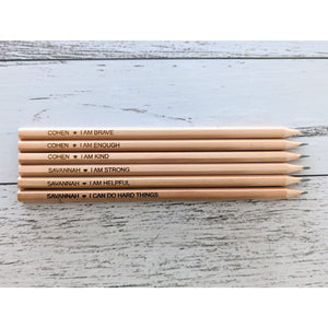 Affirmation Personalised Pencils - My Family Rulers